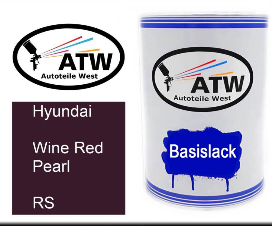 Hyundai, Wine Red Pearl, RS: 500ml Lackdose, von ATW Autoteile West.